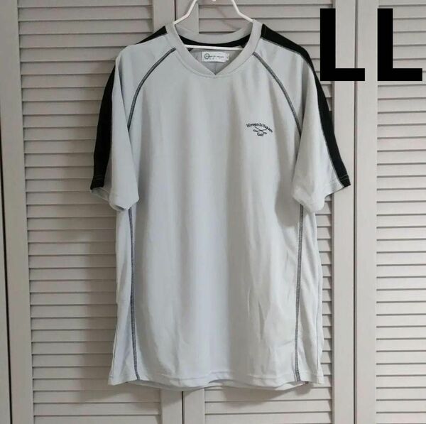 ヒロミチナカノ ゴルフ メッシュ Tシャツ グレー 灰色 メンズ LL XL