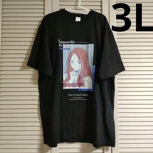 アルマビアンカ FGO ダヴィンチ キャラ Tシャツ 半袖 ブラック 黒 メンズ 大きいサイズ 3L
