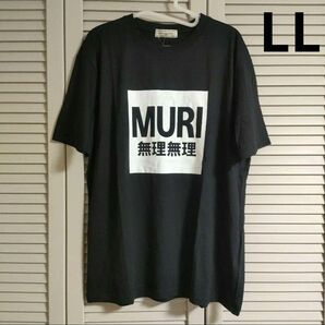 無理 メッセージ オモシロT 半袖 Tシャツ 黒 ブラック メンズ LL XL