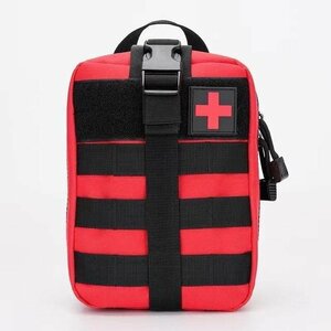  medical care bag medical pouch Molle system correspondence waterproof urgent pouch first aid kit first-aid bag Survival disaster prevention goods red 