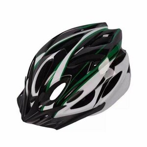 自転車 ヘルメット 軽量 高剛性 サイクリング 大人 ロードバイク 016 緑＆黒