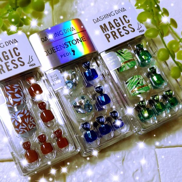値下★夏ネイル 足爪 ダッシングディバ マジックプレス ジェルネイル 青 ダイヤモンドカット ブルー アクアマリン ペディ 水色