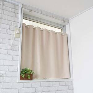 [cloth shop ткань .] короткие занавески маленький для окна .. изоляция [ бежевый [ затемнение 1 класс ] ширина 100cm x длина 60cm [1 листов 