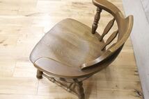 スモーカーズボウ アームチェア 無垢材 英国 カントリー スタイル アンティーク オランダ 椅子 キャプテンチェア gmct191 B_画像4