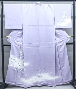 《京都一輝堂》【着物】 訪問着 枝花文様 身丈約163cm 裄丈約66cm 24Z-541