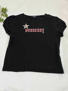 ★BURBERRY バーバリー 半袖 Tシャツ ブラック 星チャーム 黒 150★