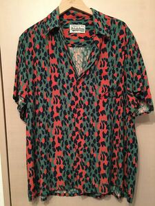 WACKO MARIA Wacko Maria Leopard Hawaiian aloha shirt L green 