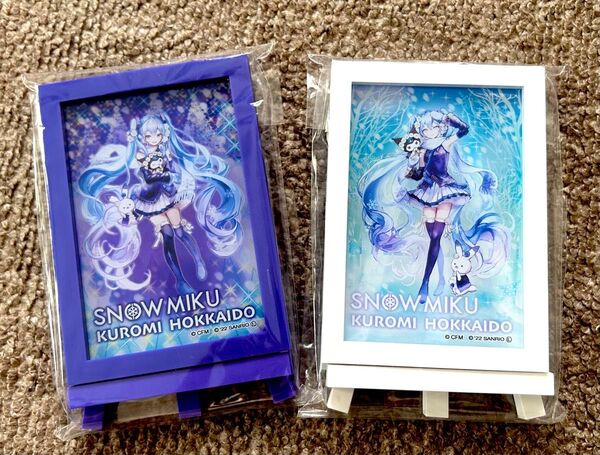 【北海道】雪ミク×クロミ スタンドフレーム マグネット付(未使用)