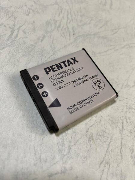 送料無料■中古■ペンタックス純正品■D-LI68■リチウムイオンバッテリー/電池パック■PENTAX
