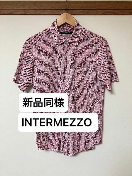 インターメッツォ INTERMEZZO 半袖　カジュアルシャツ シャツ　メンズ　ストライプ　ブランド