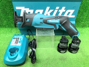 【程度良好】中古品 makita マキタ 10.8V 1.3Ah 充電式レシプロソー JR101DW ※バッテリ2個+充電器セット