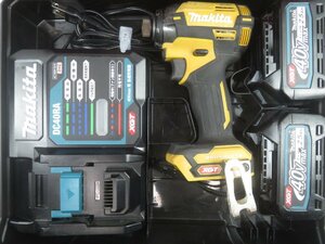 ♪makita マキタ 充電式インパクトドライバ TD002GDXFY フレッシュイエロー 40V 2.5Ah♪動作OK 中古品