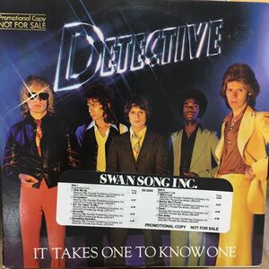 DETECTIVE「IT TAKES ONE TO KNOW ONE」プロモ盤