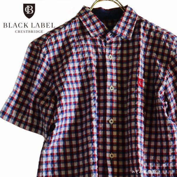 【BLACK LABEL CRESTBRIDGE】半袖シャツ 立体加工 M★