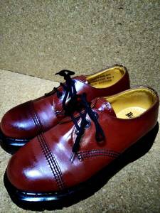 [Dr.MARTENS] Dr. Martens Britain made k Lazy bom3 hole shoes UK5 (24cm ) England made Cherry red rare ultra rare [ superior article ]