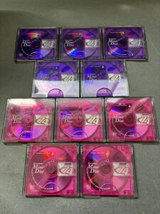 MD ミニディスク minidisc 中古 初期化済 maxell マクセル 74 パープル ピンク 10枚セット