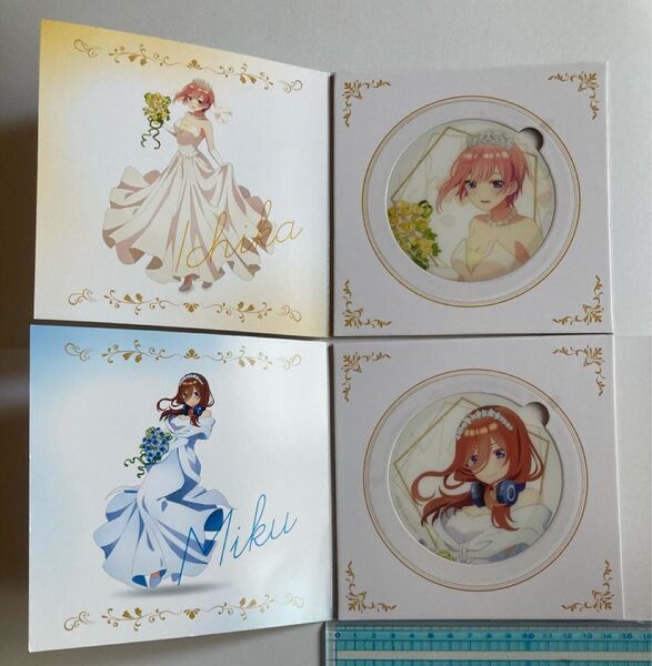 五等分の花嫁 アクリルコースターディスプレイ 中野一花 三玖 2種セット