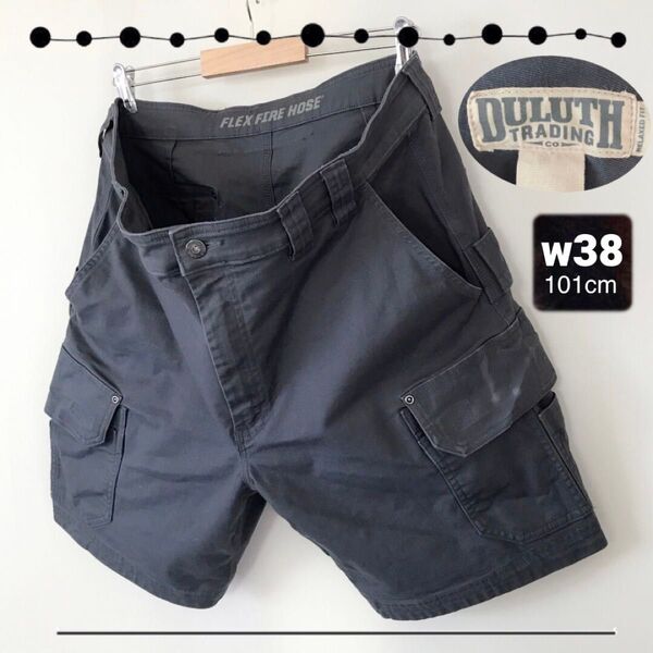 DULUTH TRADING CO★ワークウェア★消防ホースキャンバス生地(ストレッチダック)/カーゴショーツ★w38/101cm