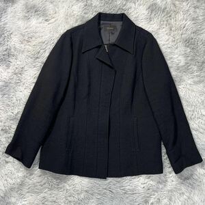【PISANO】 レディース ジャケットコート （XL） 黒 ジップアップ 高級