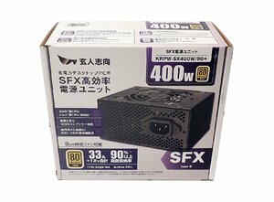 玄人志向 KRPW-SX400W/90＋ 80PLUS GOLD/ゴールド認証取得 省電力デスクトップPC用 SFX高効率電源ユニット SFX typeC 新品