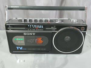  radio-cassette [SONY TV sound TV/FM/AM cassette ko-da-CFM-120TV] Sony corporation radio reception possibility tape is possible to reproduce * one part parts dropping out 