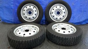 【宮城 塩釜発】中古 冬タイヤ・社外ホイールセット 4本 155/65R13 ダンロップ WINTERMAXX WM02 2022年製 9分山 ※個人宛発送不可