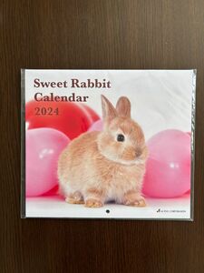 Calendar Sweet Rabbit うさぎ 壁掛けカレンダー2024年 