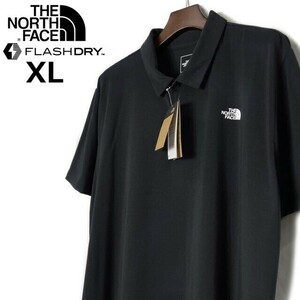 1円～!売切!【正規新品】THE NORTH FACE ADVENTURE POLO 半袖 ポロシャツ US限定 速乾 ストレッチ スポーツ ジム キャンプ(XL)黒 180904-23