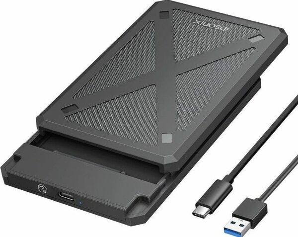 【usb c-type c】iDsonix 2.5インチ HDD ケース SSD 外付けハードディスクケース 7mm-9.5mm