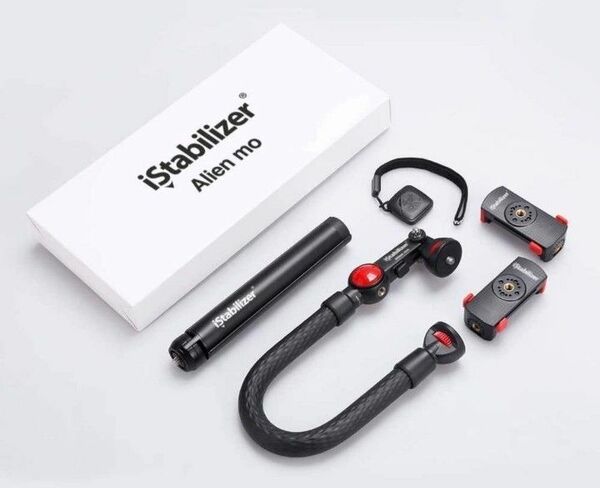 iStabilizer スタビライザー 自撮り棒一脚 スマートフォンホルダー付き 2台同時利用