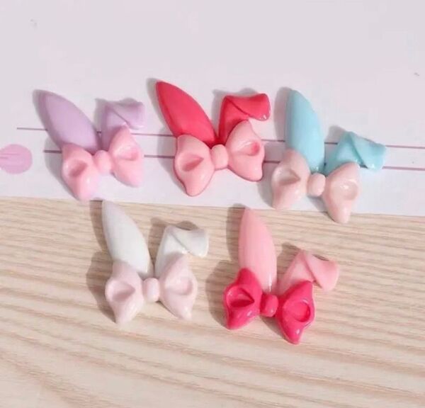 47番 シリコンモールド リボン うさみみ レジン