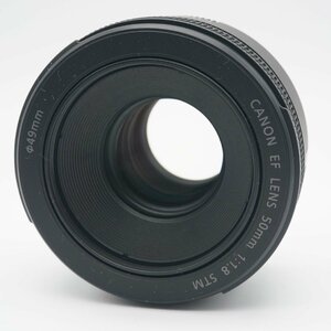 ほぼ新品 Canon キヤノン EF 50mm F1.8 STM 別売レンズフード付！