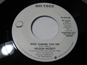 【7”】●白プロモ MONO/STEREO● WILSON PICKETT / WHO TURN YOU ON US盤 ウィルソン・ピケット