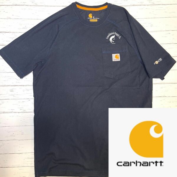 美品【Carharrt FORCE】カーハートフォース　胸ポケット　Tシャツ
