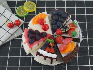ケーキ サンプル 6個 食品 フェイク インテリア パーティー コスプレ 小道具 雑貨 装飾 飾り リアル フルーツDJ1203
