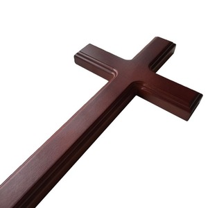 シンプルな十字架●ウォールマウント 壁付け 宗教 教会 キリスト教 祈り 装飾 インテリア 撮影用 小道具 木製 クリスチャン クロスDJ1480