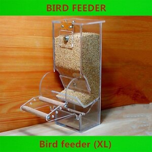 鳥用 エサ入れ 容器 餌入れ 自動 フィーダー 透明 オウム インコ 文鳥 小鳥 クリア 保存容器YWQ1890