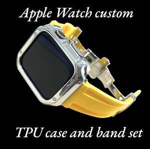 アップル用バンド ラバーベルト Apple Watch カバー　ケース メンズ　レディース38 40 41 42 44 45 49 ae