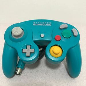 [ ultimate beautiful goods ] Game Cube controller emerald blue nintendo Nintendo GAMECUBE operation verification settled ②