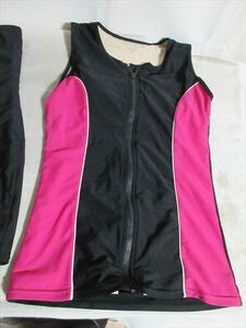 2463 {M} not yet have on? front Zip cup attaching suit type .. swimsuit outside fixed form 510 jpy 