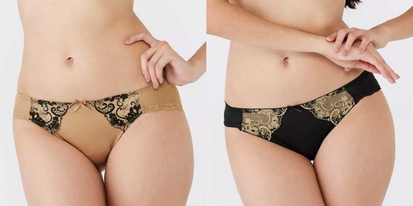 ★2枚セット★送料込み◆Triumph トリンプ フロントの刺繍が際立つ大人っぽいトリンプのノーマルショーツ Mサイズ Hikini 30 Y9 A5 RL2