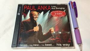 C【直筆サイン入り】『PAUL ANKA LIVE AND SWINGING 2枚組CD』●ポール・アンカ●輸入盤
