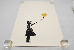 希少 WCP Banksy バンクシー GIRL WITH GOLD BALLOON リプロダクション 風船と少女 シルクスクリーン プリント 現代アート 限定品
