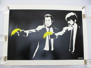  rare WCP Banksy Bank si-PULP FICTIONli production silk screen print present-day art limited goods 