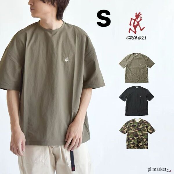 グラミチ シェルキャンプT Sサイズ アッシュオリーブ