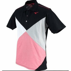  ミズノ ゴルフ MIZUNO GOLF ゴルフウェア 切替配色 メンズ半袖ポロシャツ 吸水速乾 40％OFF（M）ブラック 52ＪＡ5010