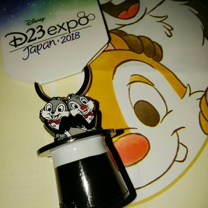 D23 expo Japan 2018 Disney store satellite shop limitation preceding chip & Dale silk hat key chain 