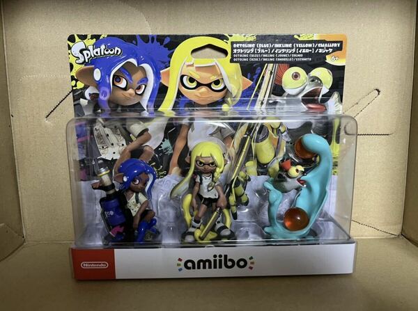 未開封 amiibo トリプルセット インクリング【イエロー】/オクトリング【ブルー】/コジャケ スプラトゥーン3 アミーボ