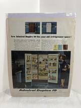 1965年3月12日号LIFE誌広告切り抜き【Admiral Duplex.19/冷蔵庫】アメリカ買い付け品used60sビンテージおしゃれインテリア_画像1