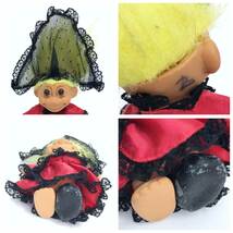 トロール 人形 赤ドレス RUSS製 アンティーク おもちゃ 玩具 コレクション オールド ビンテージ レトロ TROLL ヴィンテージ DOLL D-2070_画像4